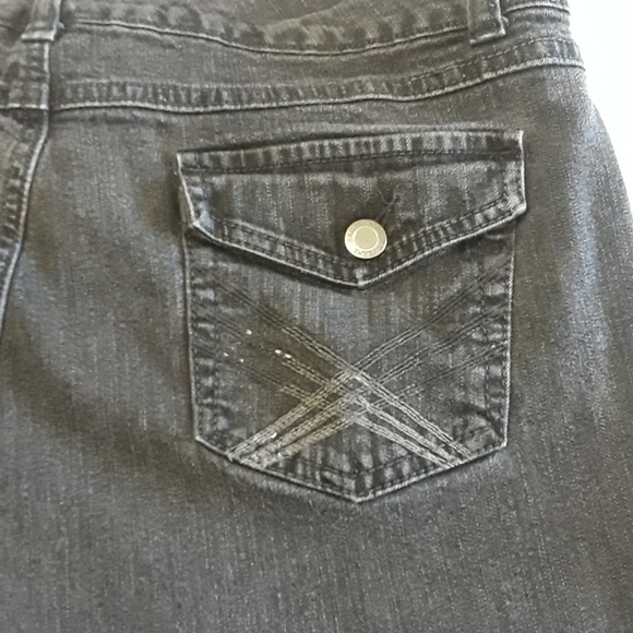 Ann Klein Jeans Sz 16 Black Boot Cut Jeans - Picture 8 of 8